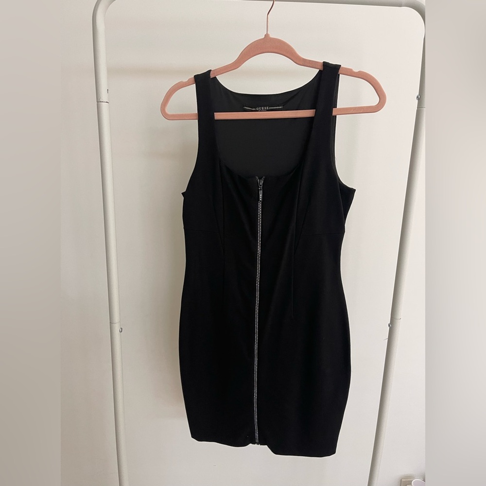 Guess Black Mini Dress with Zipper